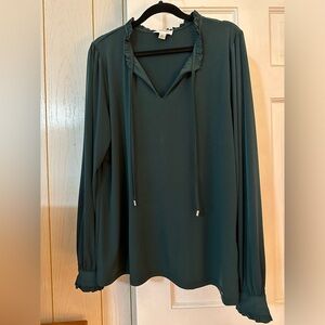 Calvin Klein Dark Green Blouse Size XL
